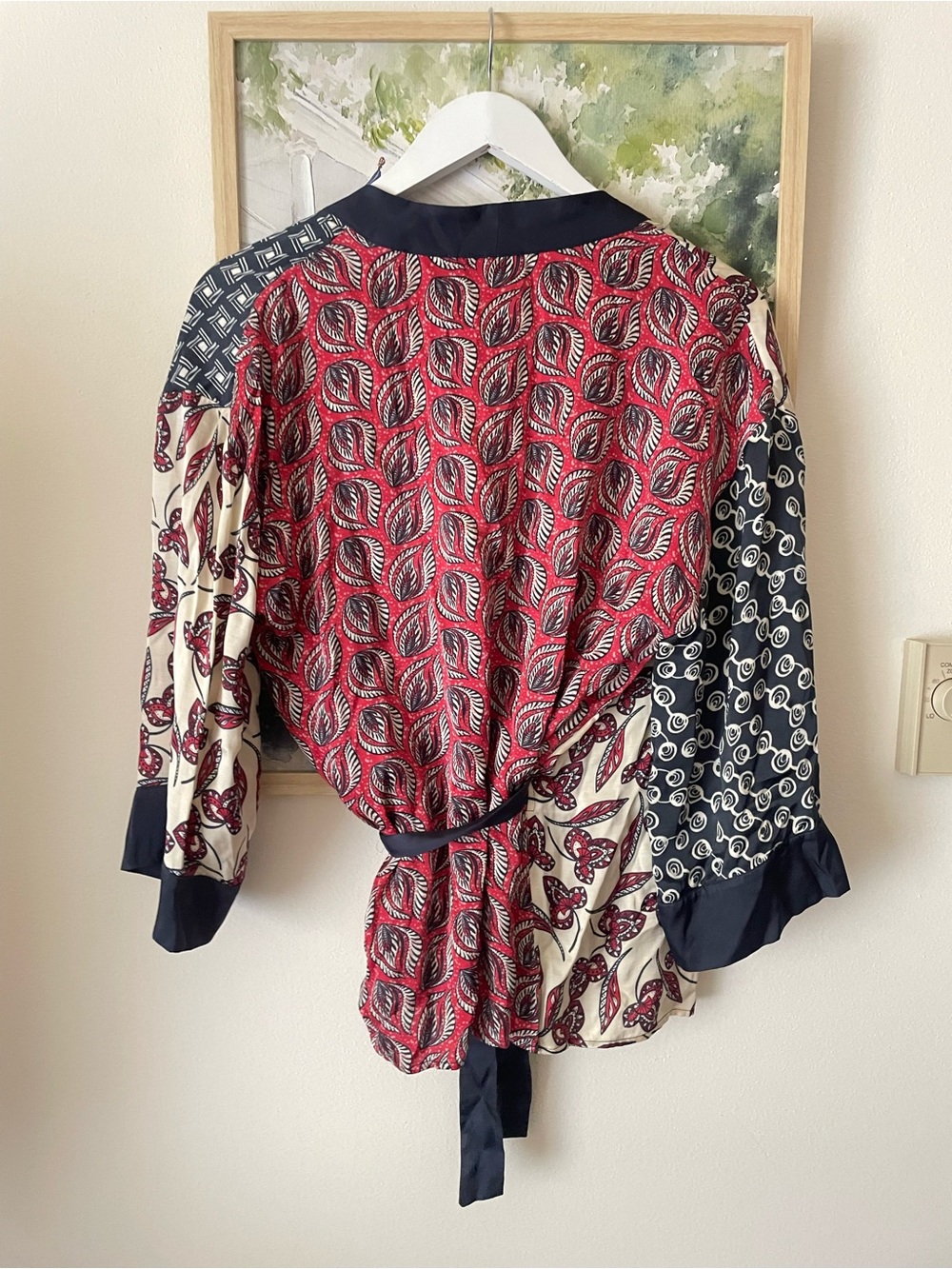 Anthropologie Meadow Rue Patchwork Kimono Wrap Blouse Top - Picture 6 of 6